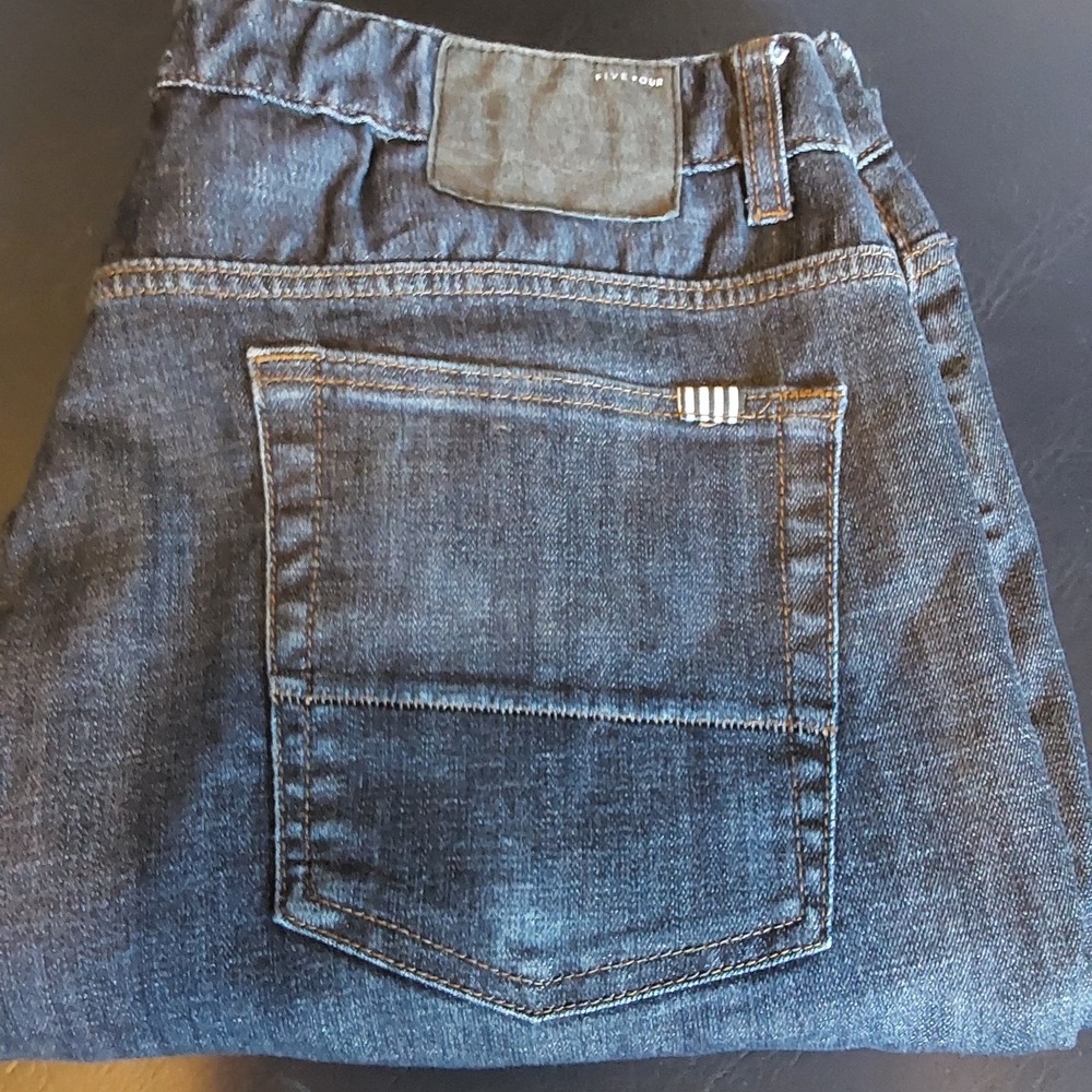 Five Four Mens Jeans Dark Blue Wash Straight Leg Denim Pants Size 38 X 34 Casual